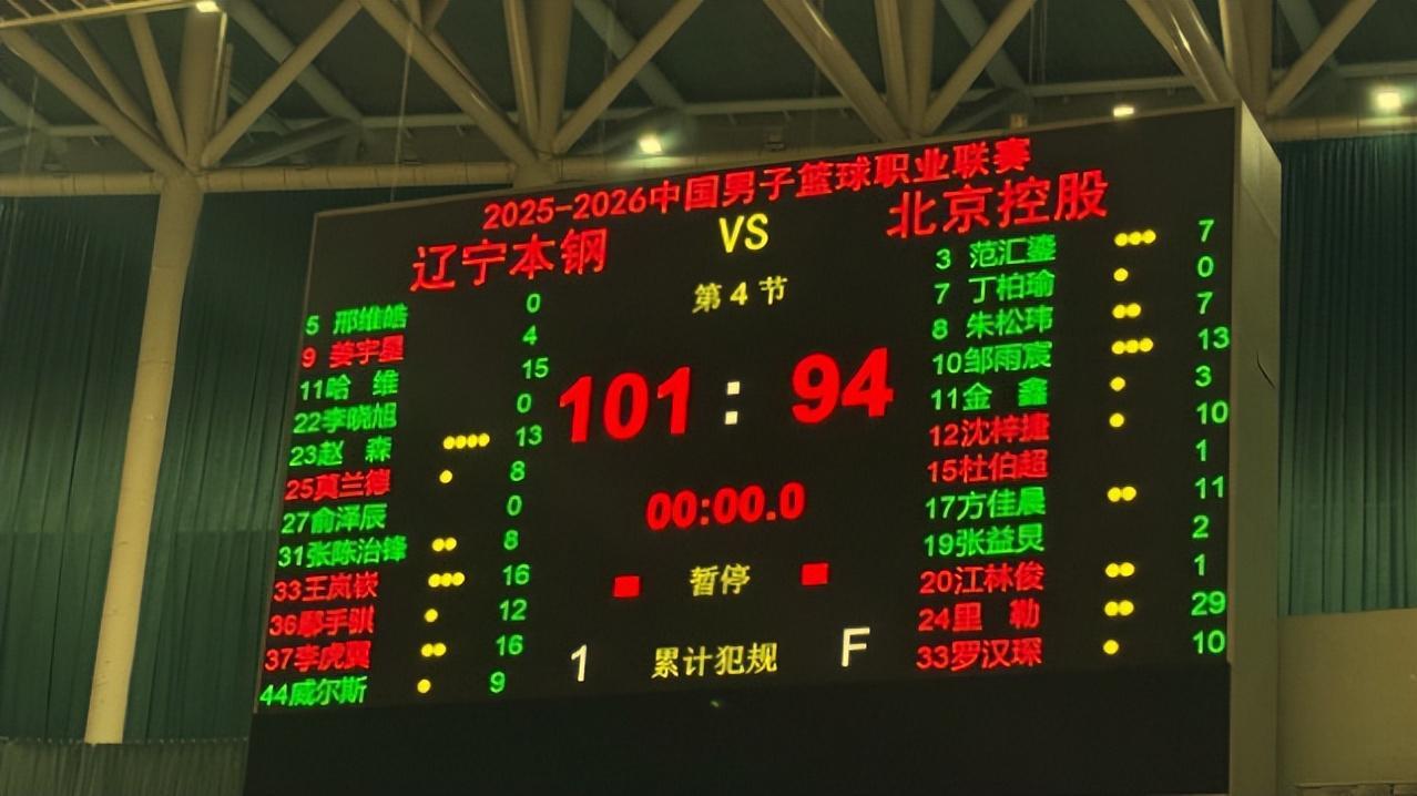 世界杯下注官网-赵继伟作壁上观！哈维首秀15分,布罗金顿现场学习,辽篮101:94北控